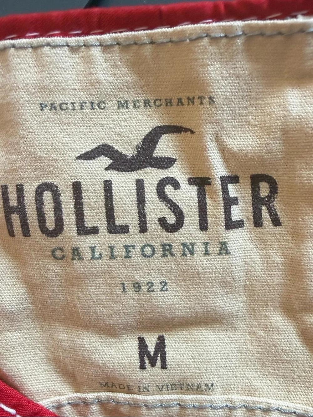 Hollister Retro Board Shorts Men’s M 32-33 Red Navy Stripes Pockets New NWOT